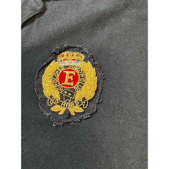 Ed Hardy Hollywood Black Polo Shirt L Distressed Design Embroidered Logo - Picture 4 of 8